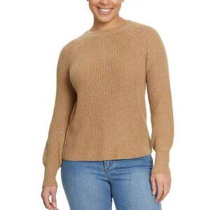 Brand New Jessica Simpson Beige Knit Ribbed Crewneck Sweater